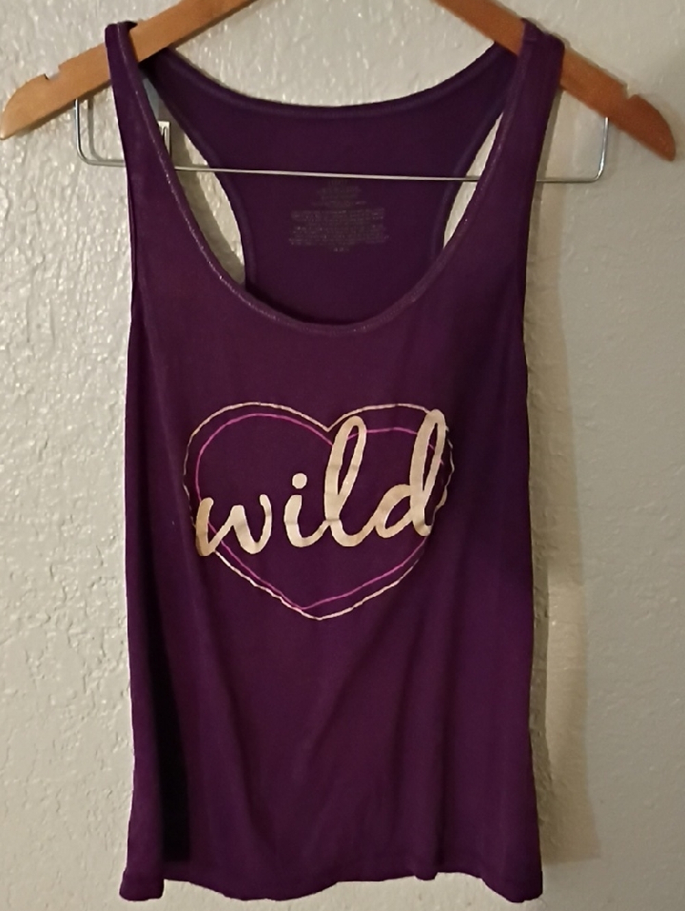 Purple 'Wild' Graphic Tank Top - Women's Casual Scoop Neck